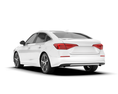 Modern araba beyazda izole edilmiş. 3 Boyutlu Hazırlama