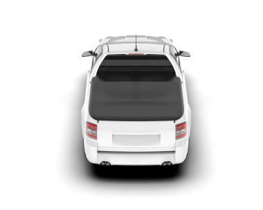 Siyah arka planda izole edilmiş gerçekçi beyaz araba. 3d oluşturma