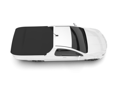 Beyaz arka planda siyah araba