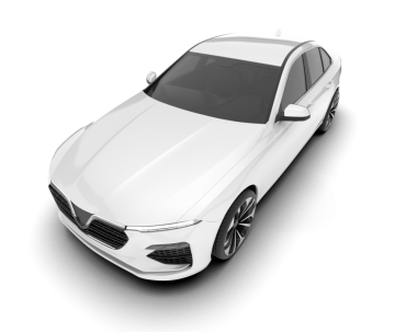 Beyaz arka planda modern bir araba. 3d oluşturma