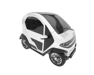 Elektrikli araba. 3d oluşturma