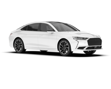 Modern araba arka planda izole edilmiş. 3D görüntüleme - 3D