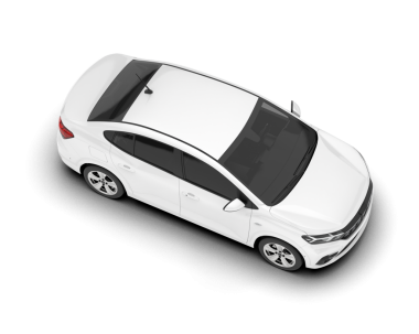 Modern araba beyaz arka planda izole edilmiş. 3d illüstrasyon