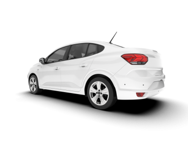 beyaz arkaplan ile modern kompakt araba