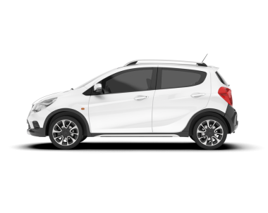 Beyaz arka planda beyaz SUV.