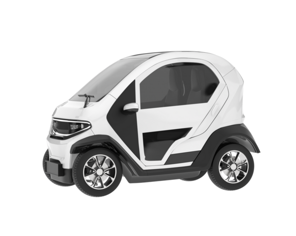 Modern şehir elektrikli minibüsü. 3d oluşturma