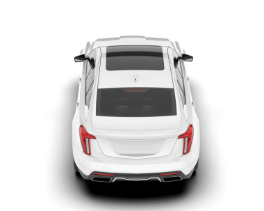 Gri arka planda beyaz modern lüks araba.