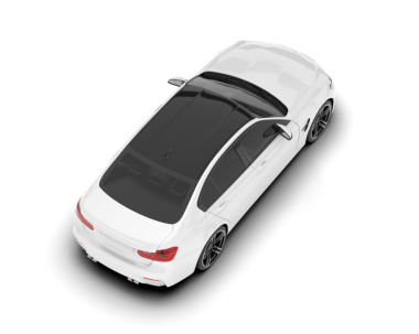 3D render beyaz araba