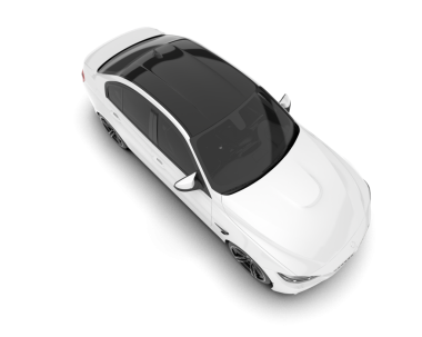 Araba beyazda izole edilmiş. 3d oluşturma.