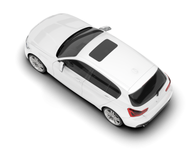 modern araba beyaz arka planda izole edildi. 3 boyutlu çizim - illüstrasyon