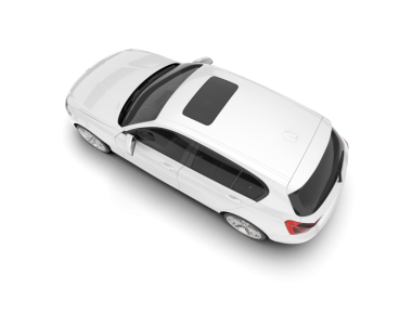 Araba sedanı beyaz arka planda izole edilmiş. 3d illüstrasyon.