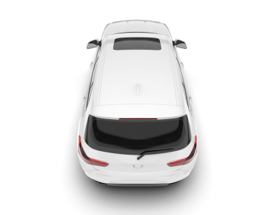 modern araba beyaz arkaplanda izole edildi