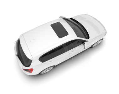 Beyaz arka plan üzerinde beyaz araba.