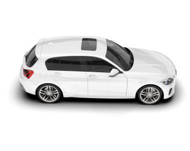 araba beyaz arkaplanda izole edildi