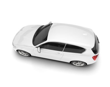 modern araba beyaz arkaplanda izole edildi