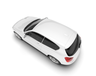 Beyaz izole edilmiş arka planı olan modern lüks araba - 3 boyutlu kırpma yolu