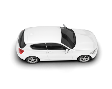 Siyah arka planı olan beyaz bir araba.