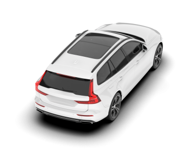 Siyah arka planda beyaz, modern lüks bir sedan..