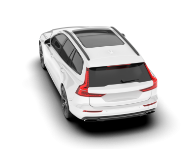 Araç beyaz arkaplanda izole edildi. 3 boyutlu görüntüleme - 3 boyutlu