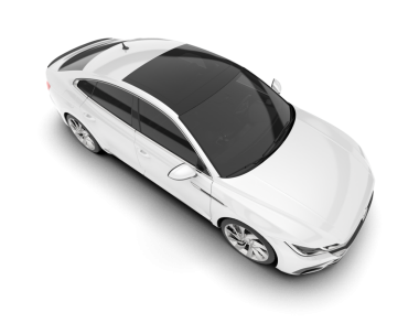 Gerçekçi bir araba. 3d illüstrasyon.