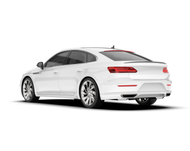 beyaz araba modern sedan yan görünüş