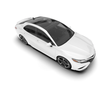 Beyaz arka planda izole edilmiş beyaz modern araba. 3d illüstrasyon