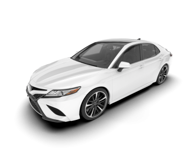 Araba beyazda izole edilmiş. 3d illüstrasyon