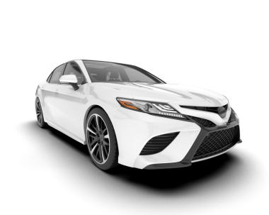 Modern araba beyaz arka planda izole edilmiş. 3d illüstrasyon