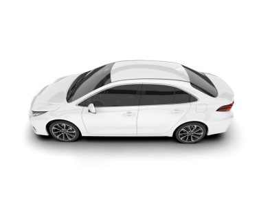 beyaz arka planda modern araba 3 boyutlu illüstrasyon