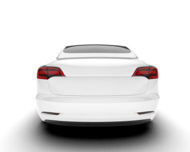 Beyazda izole edilmiş gerçekçi beyaz araba manzarası. vektör illüstrasyonu.