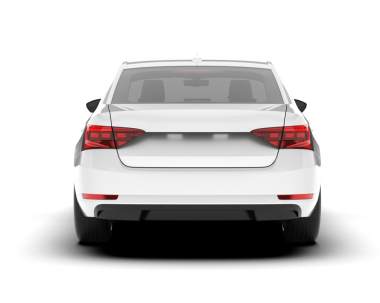 beyaz arka planda modern beyaz araba