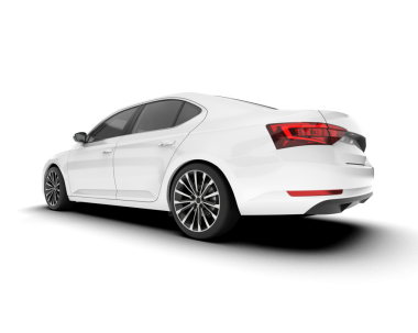 Beyaz lüks spor otomobil