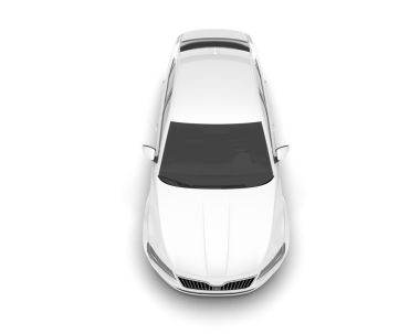 araba beyaz arkaplanda izole edildi