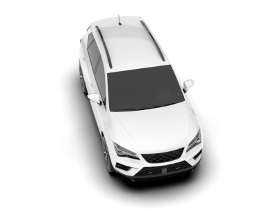 Modern araba arka planda izole edilmiş. 3D görüntüleme - illüstrasyon