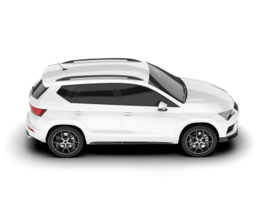 araba beyaz arkaplanda izole edildi.