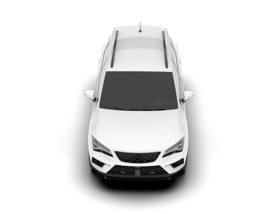 Modern araba arka planda izole edilmiş. 3d illüstrasyon.