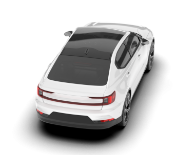 Gri arka planda beyaz, modern bir araba. 3 boyutlu resimleme