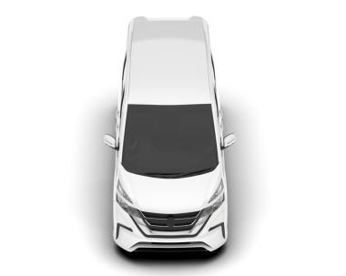 Gerçekçi bir araba. Ön ve arka manzara. vektör illüstrasyonu