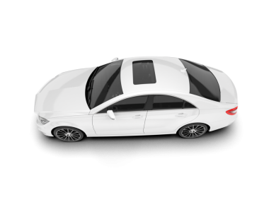 modern araba beyaz arkaplanda izole edildi