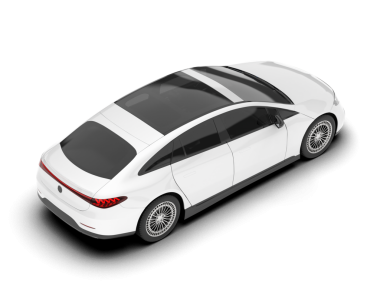 Beyaz arka planda izole edilmiş beyaz araba