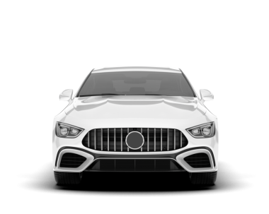 Gerçekçi bir araba. Ön manzara. vektör illüstrasyonu