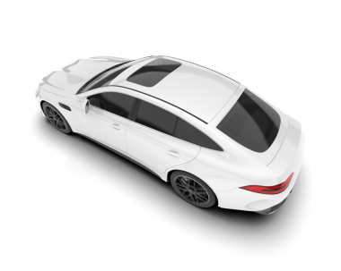 modern araba beyaz arkaplanda izole edildi