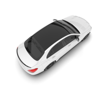 araba beyaz arkaplanda izole edildi