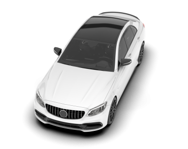 araba beyaz rengi siyah üzerine izole edildi