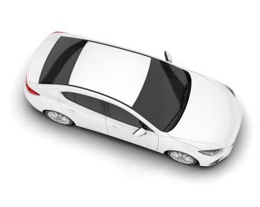 Beyaz arka plan üzerinde beyaz araba