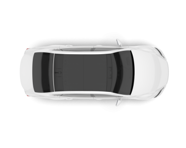 Beyaz araba manzaralı. 3 Boyutlu Hazırlama