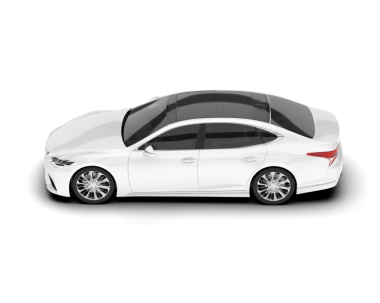 modern araba beyaz arkaplanda izole edildi