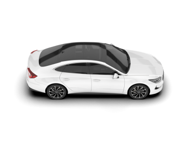 Siyah arka görüşlü beyaz modern araba.