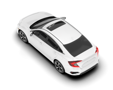 Beyaz arka planda modern lüks beyaz sedan.