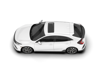 Beyaz arka planda izole edilmiş gerçekçi bir araba. 3d oluşturma